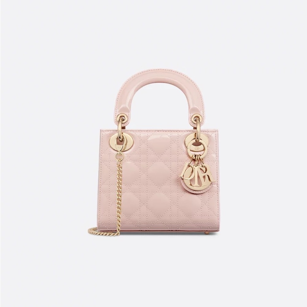 Mini Lady Dior Bag Powder Pink Patent Cannage Calfskin